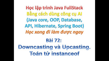 [Khóa học Java FullStack bằng công cụ AI] Bài 72: Downcasting và Upcasting  Toán tử instanceof