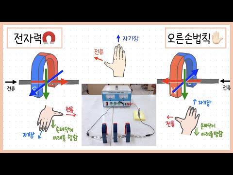 [중2 전기와 자기] 6강.전자기력🧲┃전류가 만드는 자기장┃전류와 자기장이 만날때┃오른손법칙✋🏻