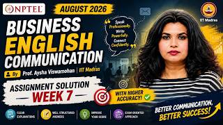Business English Communication Week 7 Assignment Solution Aug 2026 | IIT Madras Business Of The Week