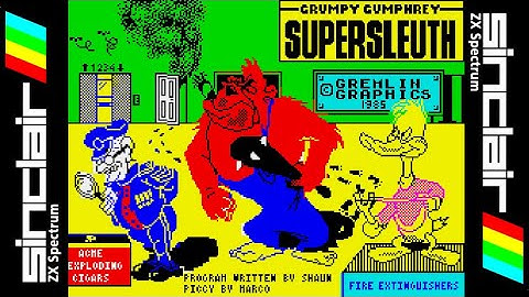 GRUMPY GUMPHREY SUPERSLEUTH -=Classic Gaming=- Walkthrough, ZX Spectrum