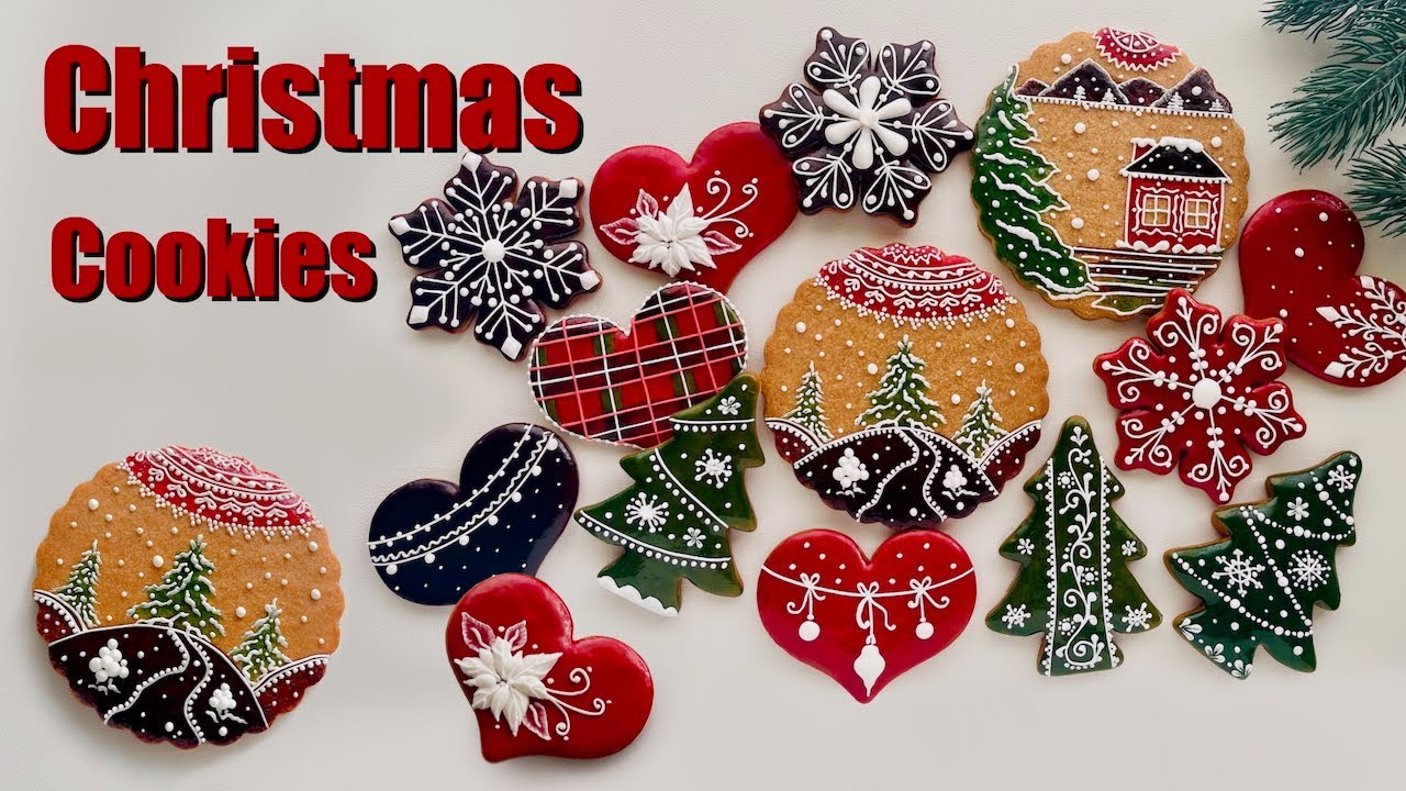 Christmas Cookies decorated with Polish Glaze & Royal Icing