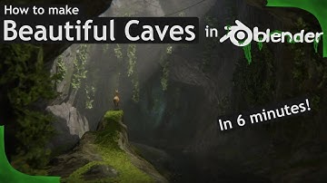 How to make a beautiful Cave Scene in Blender in 6 minutes