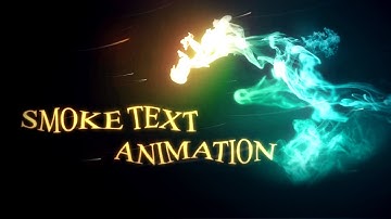 Smoke Text Animation in After Effects | After Effects Tutorial - Easy Method
