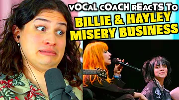 Vocal Coach Reacts to Billie Eilish & Hayley Williams - Misery Business