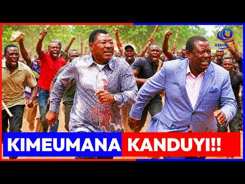 Musalia And Wetangula Forced To Flee In Kanduyi As Sifuna Supporters Attacked Them