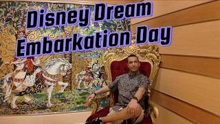 Disney Dream Embarkation Day 🛳️ | Stateroom 5192, HUGE Aft Verandah, Buffet & Animator's Palate!