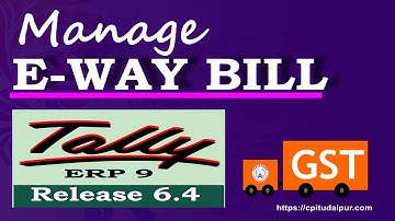 Tally ERP 9– Generate e-Way Bill in GST Part-82 |Process to Manage e-Way Bill in Tally