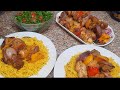 عملت وراك فراخ شيش طاووق بالبصل والفلفل الالوان ورز مبهر بالفحمه ولا اكل المطاعم