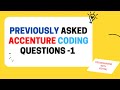 Accenture Coding Challenges: Solutions |@Freshers | 2023 -202