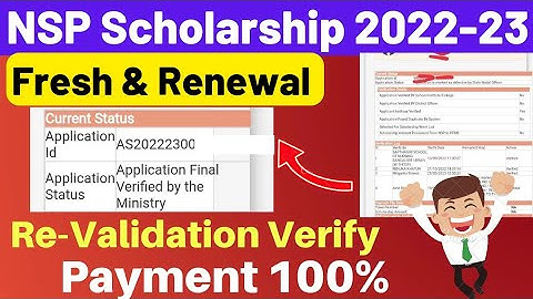 NSP Scholarship Final Verify by Ministry 2023 | Re-Validation Status Change Today😍  | NSP Payment ||