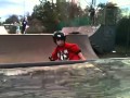 8 year old gavin skateboarding on mini half