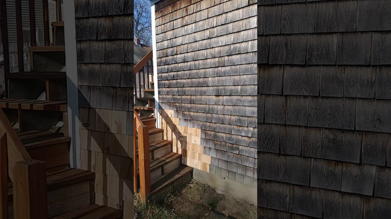 Cedar siding replacement done for now till next video