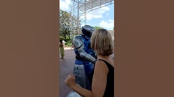 New Interactive Robot iCan moving around the Disney World EPCOT #robot #ican #robotics #로봇 #robots