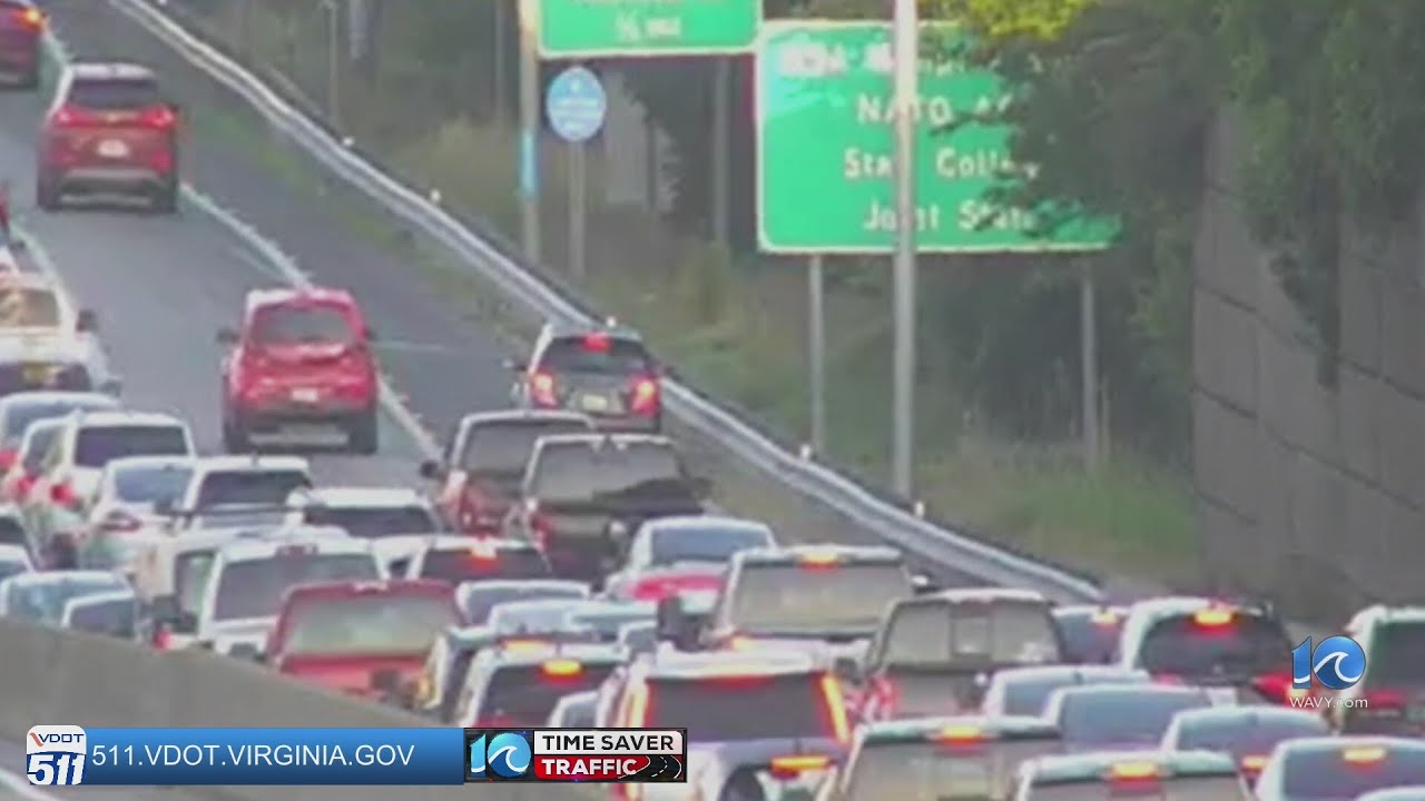 traffic様 Traffic delays on I-64 in Norfolk due to multi-vehicle crash - YouTube
