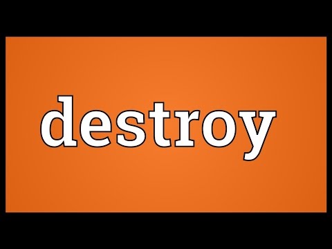 Video: Wat is de definitie van vernietigd?