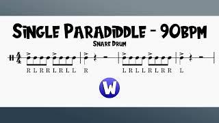 Single Paradiddle (Eighths) for Snare Drum | 70-120bpm