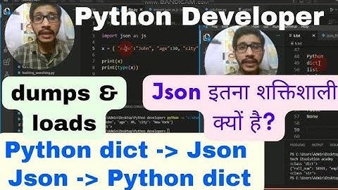 Python Developer | Python Json & Loads & Dumps | Python Json to String & Parse