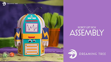 SVG File - Robot Gift Box - Assembly Tutorial (For Cricut, Silhouette, and ScanNCut)