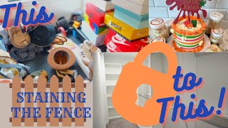 Custom Closet| Staining the Fence| Week Vlog
