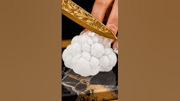 AI ASMR Cutting a Glass Cauliflower