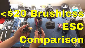 ~$20 Budget RC Brushless ESC (Electronic Speed Control) Comparison - OCDay vs. GoolRC Waterproof 60A