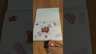 "cute journal spread 🧸🩷"#journal #craftideas #shorts