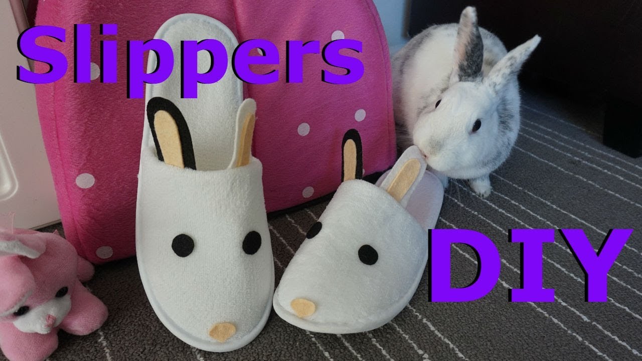 DIY Miniature Doll Mini Fuzzy Room Slippers - Easy! - YouTube