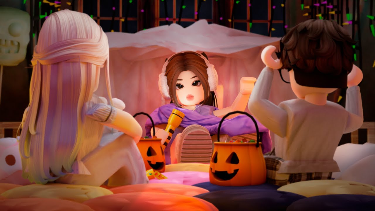 We stayed OVERNIGHT in a HAUNTED HOUSE **GHOSTS?!** (#roblox #bloxburg #roleplay )👻💜