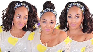 #HEADBAND HALF WIG WIGGIN WEEK INSTANT HAIRSTYLE  TOSS IT ON & GO  #rpgshow KINKY STRAIGHT BLOW OUT screenshot 3