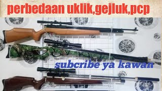 Perbedaan senapan UKLIK,GEJLUK & PCP