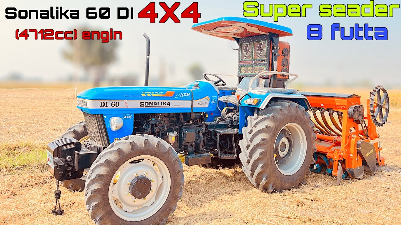 Sonalika 60 DI 4x4 (4712cc) || super seader performance || panther 🐆￼