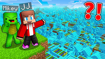 JJ and Mikey Found ENDLESS DIAMOND VILLAGE in Minecraft - Maizen