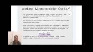 Magnetostriction effect and ultrasonic waves