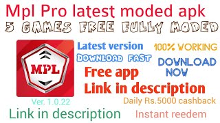 Mpl Pro moded app 5 games free Rs.5000 cash daily win screenshot 2
