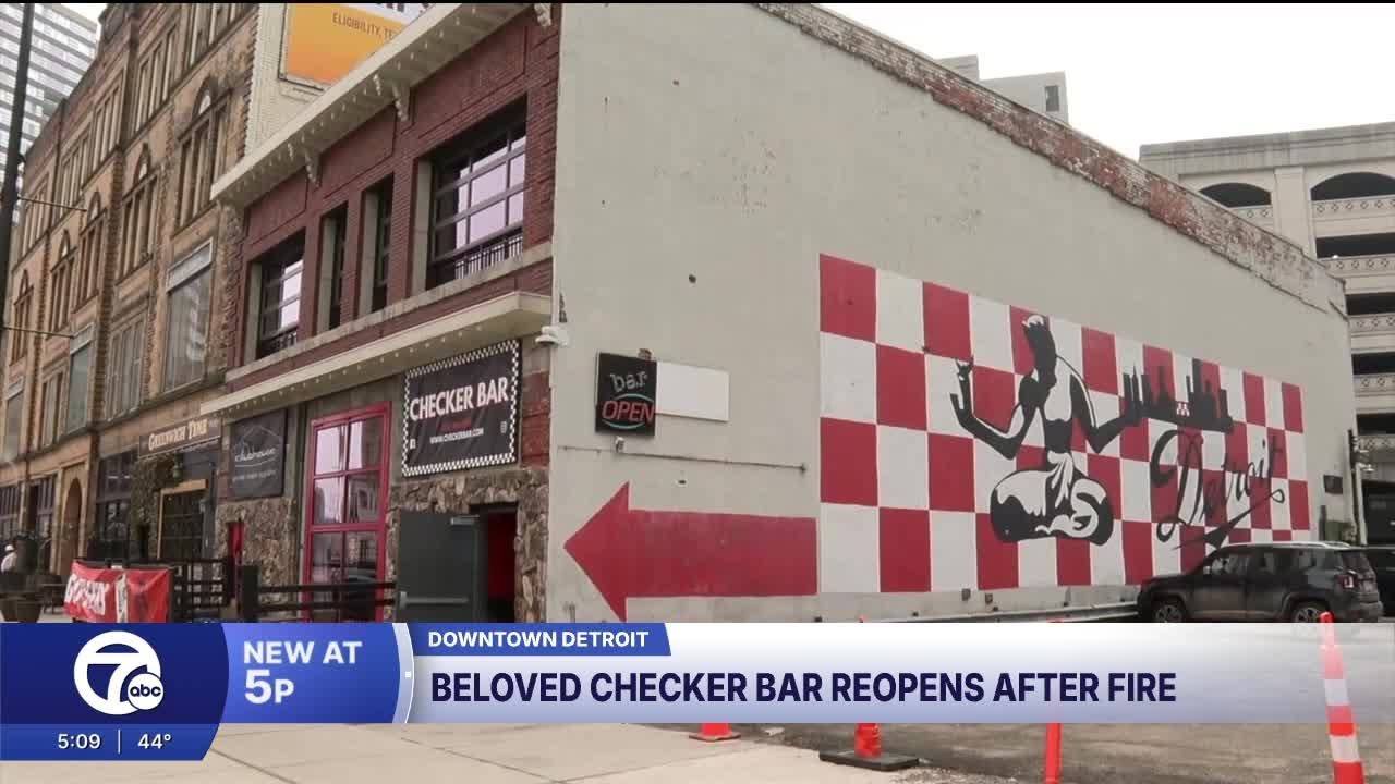 Checker Bar reopens in downtown Detroit after 14-month closure following underground fire