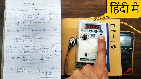 Delta vfd L Drive Parameter setting and terminal wiring| In HINDI| Delta VFD programming and wiring|