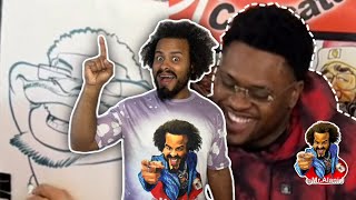 He requested a funny caricature drawing. #caricatures #mralanij