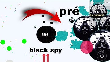 NEW BLACK SPY INVISIBLE SKIN!! + MACRO BUTTON DESTROY TEAMS (AGARIO MOBILE)