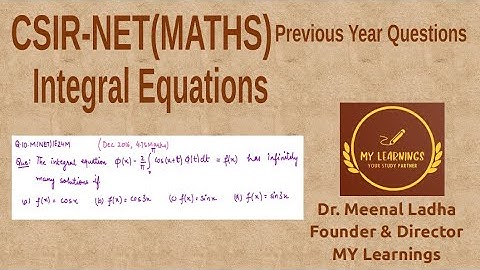 Infinitely many solutions of the inhomogeneous integral equation,Question UGC NET(Q.ID.M(NET)IE24M)