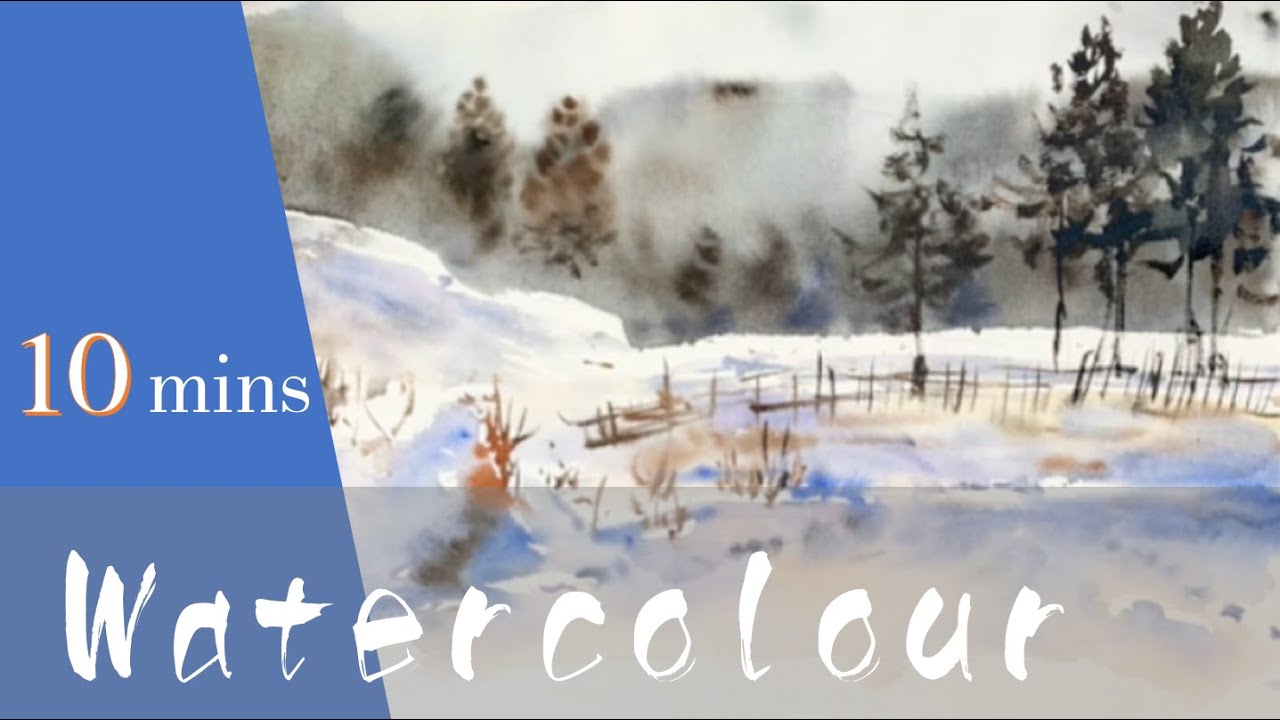 Easy Watercolor Landscape Painting - YouTube