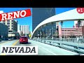 Reno nevada driving downtown usa dash cam