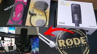 RODE ロード PSA1 Dicon Audio ポップガード DCP-2 金属製 キャノンケーブル audio-technica コンデンサーマイクAT４０４０を取り付けてみた！