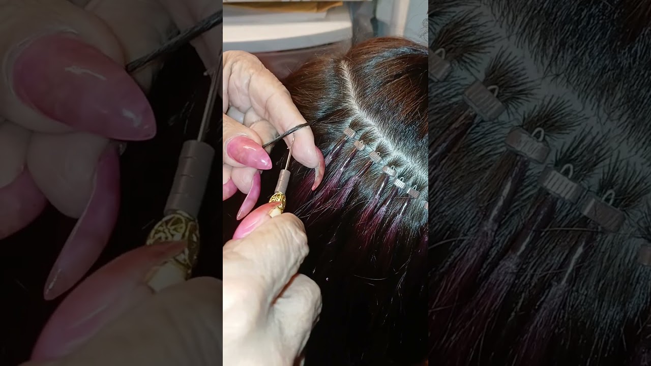 Microbead hair extensions 😍