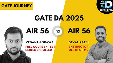 Vedant Agrawal | AIR 56 | GATE DA 2025 | Full Course + Test Series Enrolled