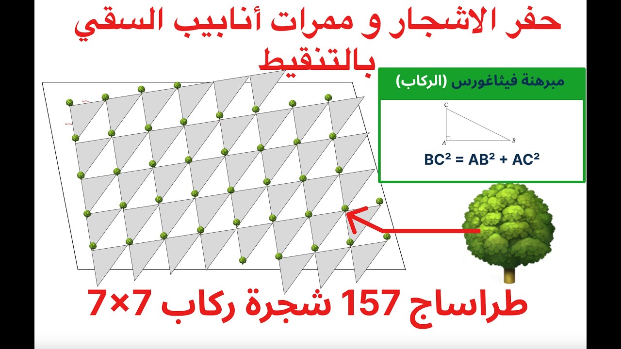 تكلفة أشغال حفر حفر الأشجار و ممرات قنوات السقي بالتنقيط