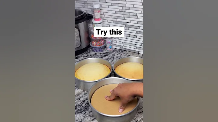 Whenever your cake doesn't bake flat try this out.