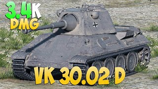 картинка: VK 30.02 D - 6 Kills 3.4K DMG - Оживленный! - Мир Танков