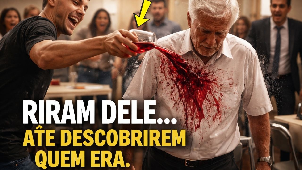 JOGARAM VINHO NO VELHO VOLUNTÁRIO… ATÉ UM HOMEM DE TERNO ENTRAR EM PÂNICO AO VÊ-LO, TODOS GELARAM