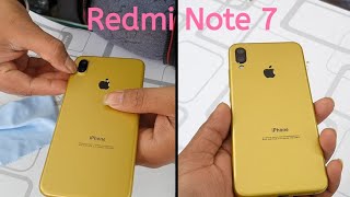 Redmi Note 7 Pro converted in IphoneXS Max apple lamination wrap skin