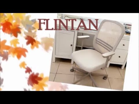 FLINTAN office chair with armrests, beige - IKEA